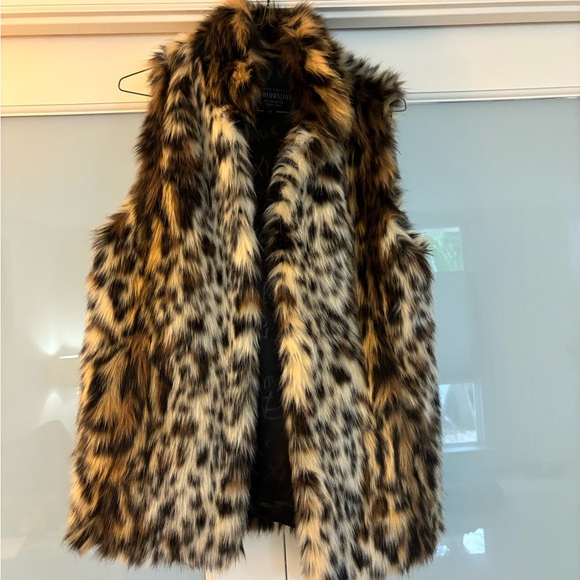 Fabulous Furs Jackets & Blazers - Fabulous Furs Animal Print Faux Fur Vest